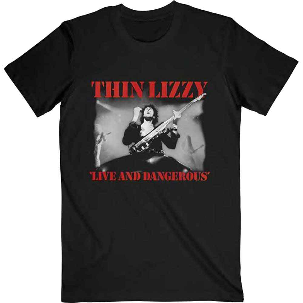 Thin Lizzy Unisex T-Shirt: Live & Dangerous (Black)