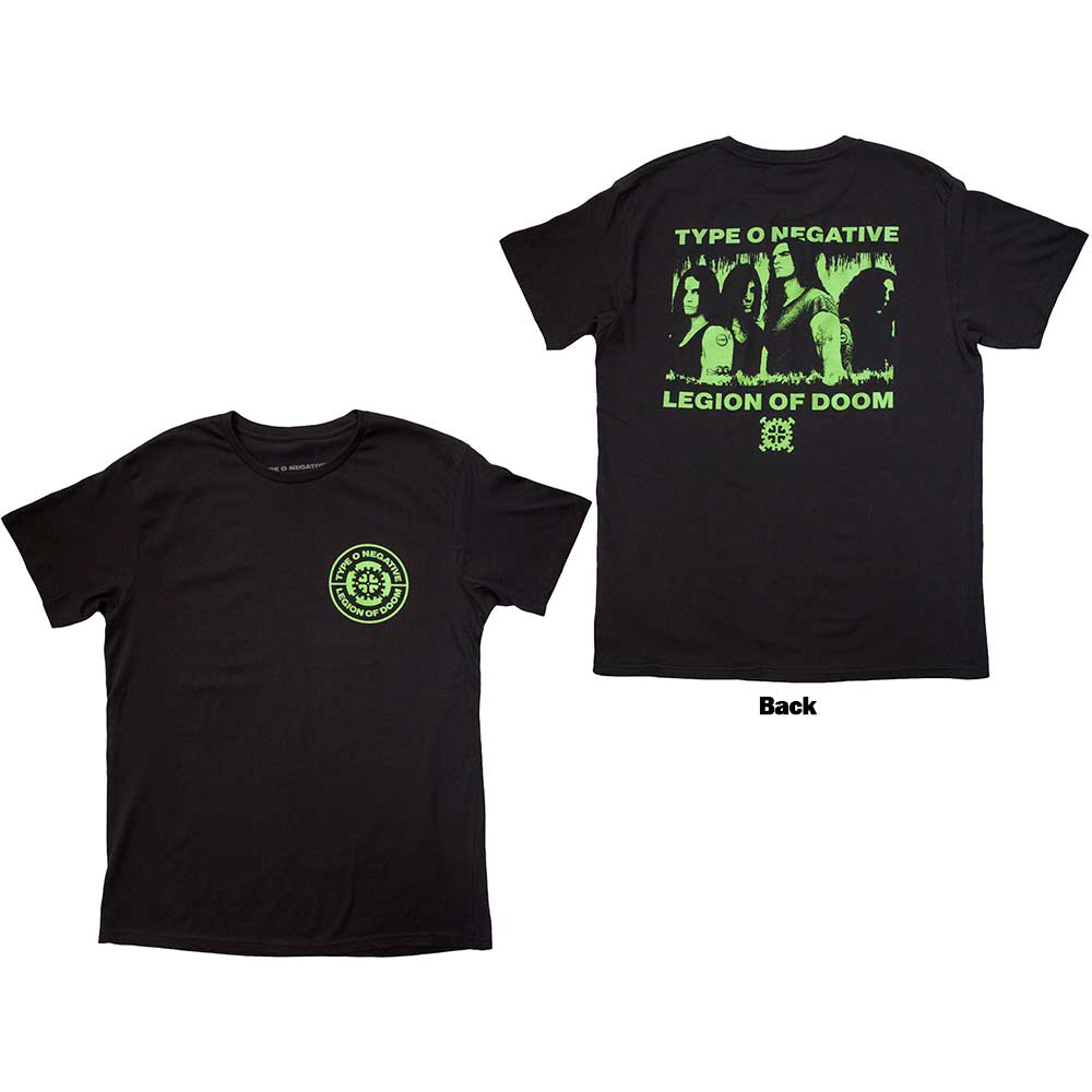 Type O Negative Unisex T-Shirt: Legion of Doom (Black) (Back Print)