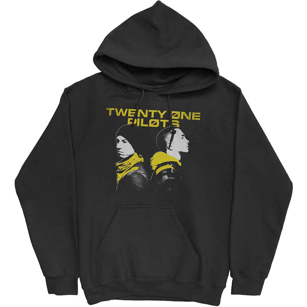 Twenty One Pilots Unisex Pullover Hoodie: Back To Back (Black)