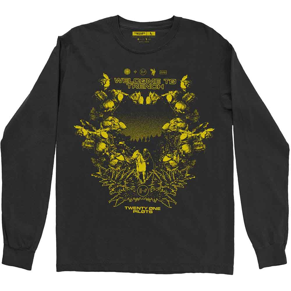 Twenty One Pilots Unisex Long Sleeve T-Shirt: Trench Scene (Black)