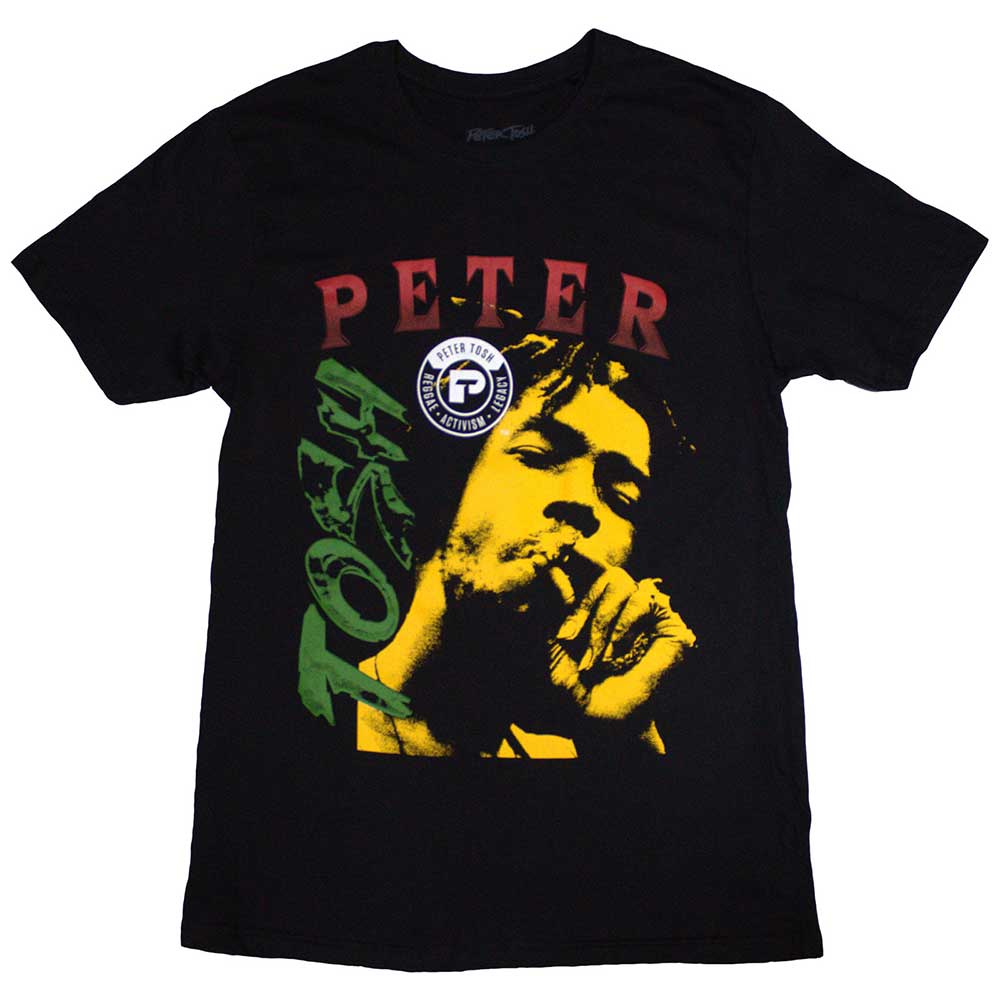 Peter Tosh Unisex T-Shirt: Smokin' (Black)