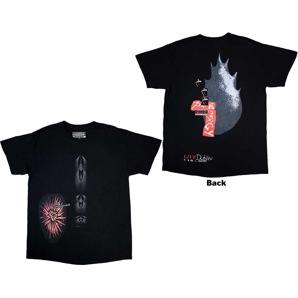 Travis Scott Unisex T-Shirt: Summer Run 2023 Dublin (Black) (Back Print & Ex-Tour)