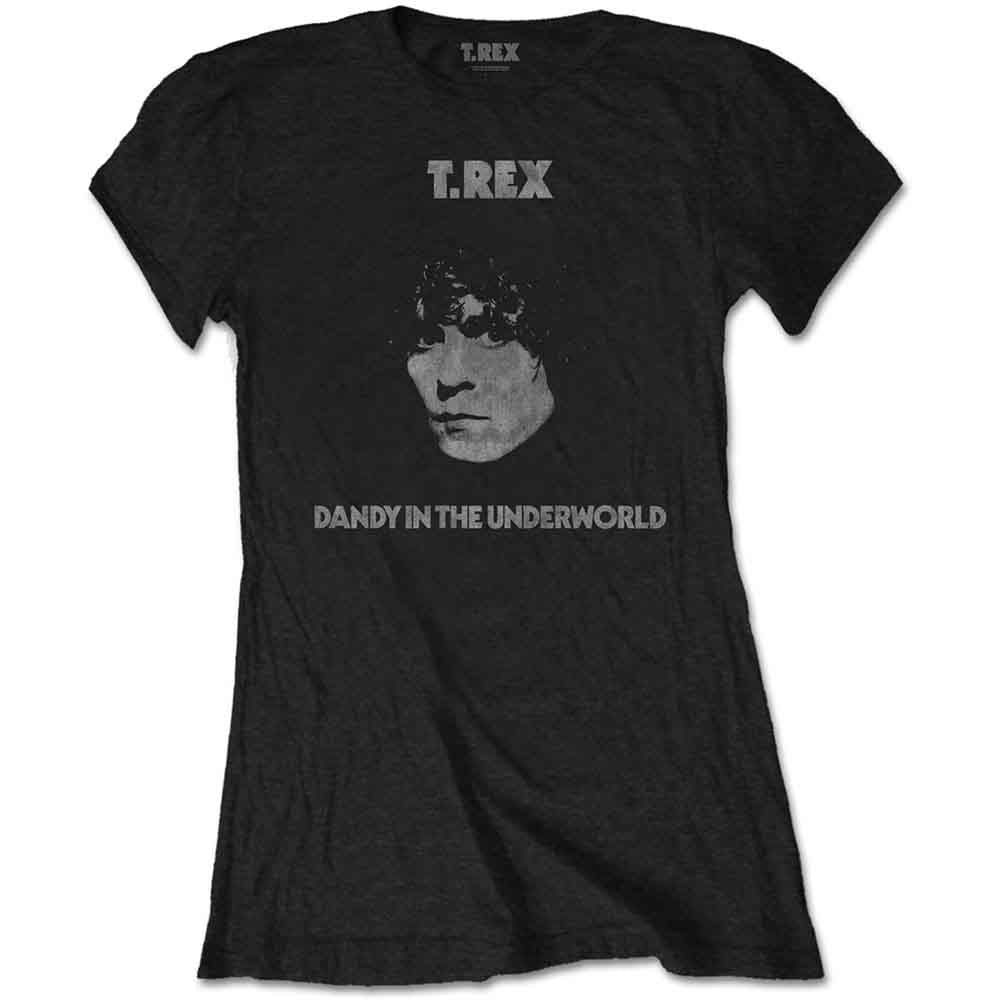 T-Rex Ladies T-Shirt: Dandy (Black)