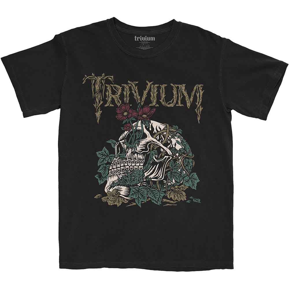 Trivium Unisex T-Shirt: Skelly Flower (Black)