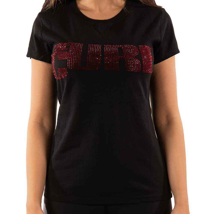 The Cure Ladies T-Shirt: Logo (Embellished)