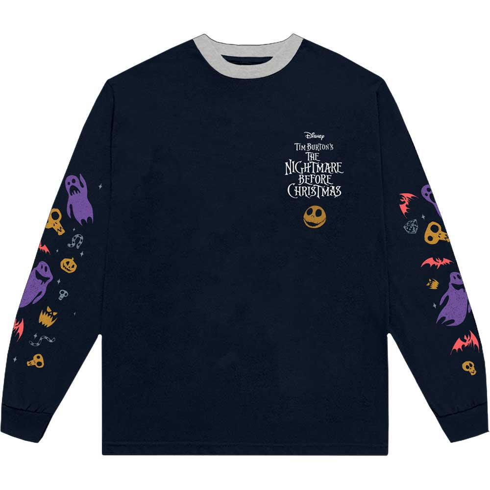 The Nightmare Before Christmas Unisex Long Sleeve T-Shirt: Ghouls (Embellished)