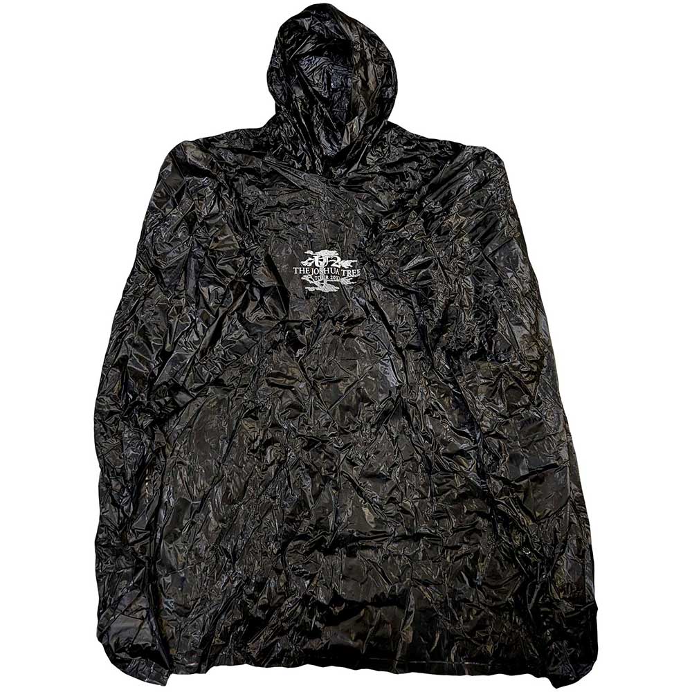 U2 Unisex Poncho: Joshua Tree Tour (Black) (Ex-Tour)