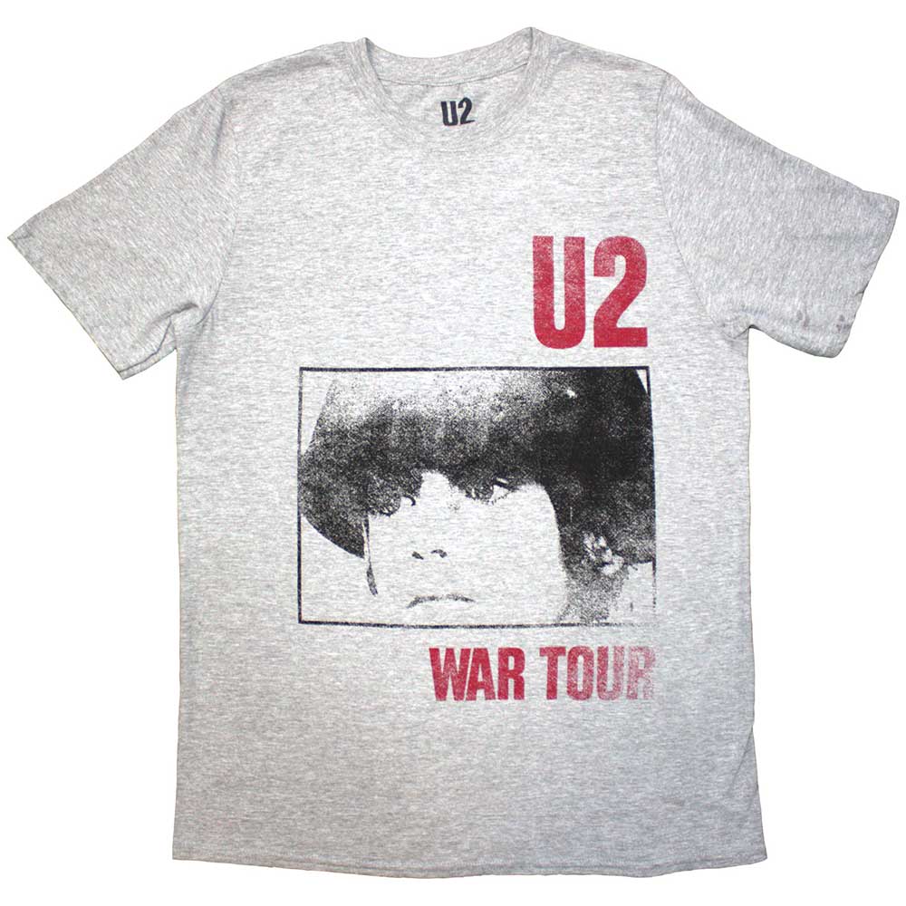 U2 Unisex T-Shirt: War Tour (Grey)