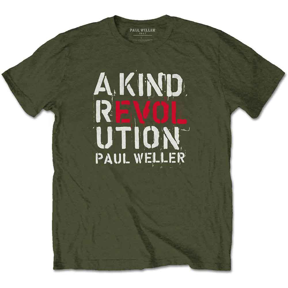 Paul Weller Unisex T-Shirt: A Kind Revolution (Military Green)