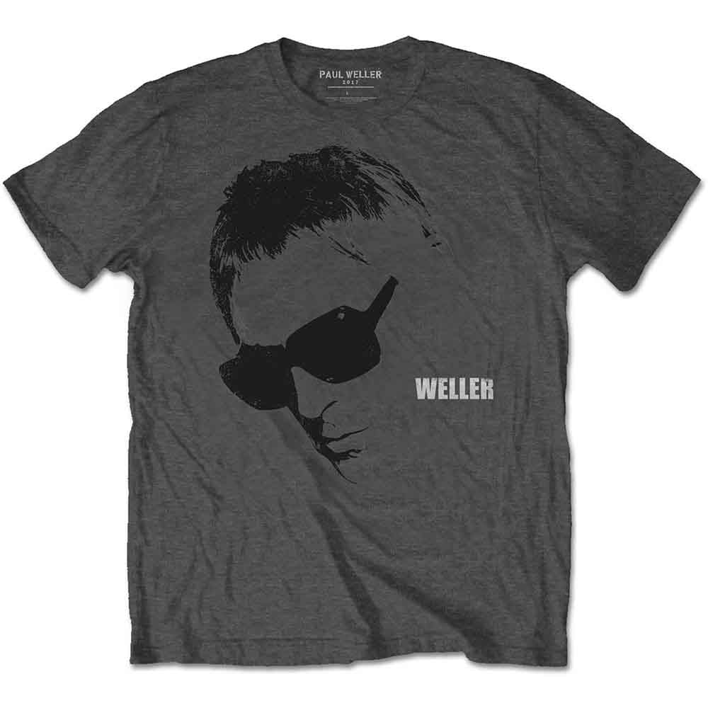 Paul Weller Unisex T-Shirt: Glasses Picture (Charcoal Grey)