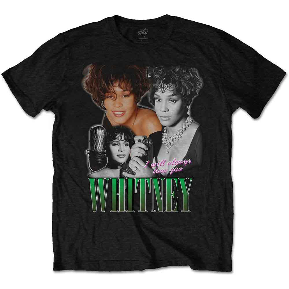 Whitney Houston Unisex T-Shirt: Always Love You Homage (Black)