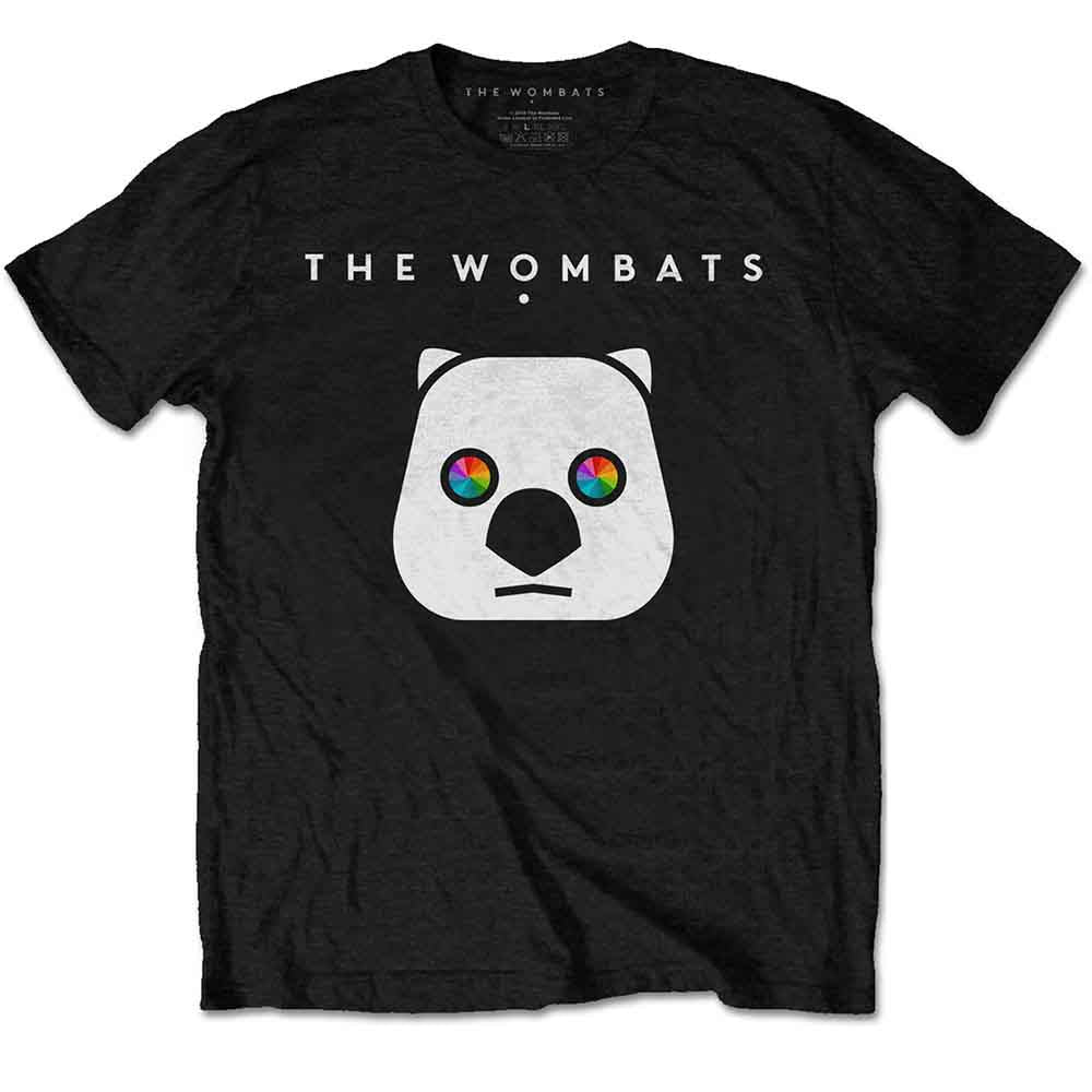 The Wombats Unisex T-Shirt: Rainbow Eyes (Black)