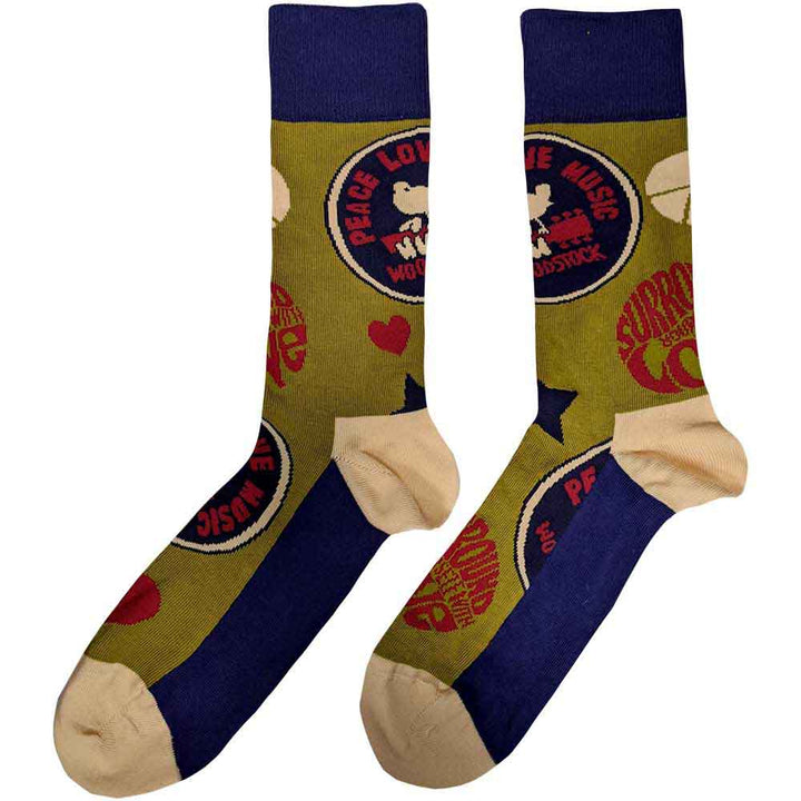 Peace - Love - Music Unisex Ankle Socks (UK Size 7 - 11) | Woodstock