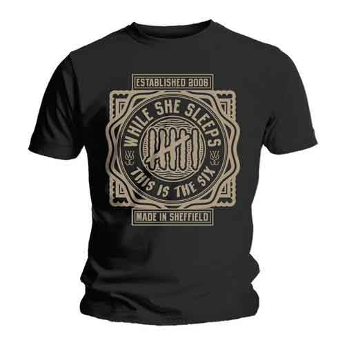 While She Sleeps Unisex T-Shirt: This is Six (Black)