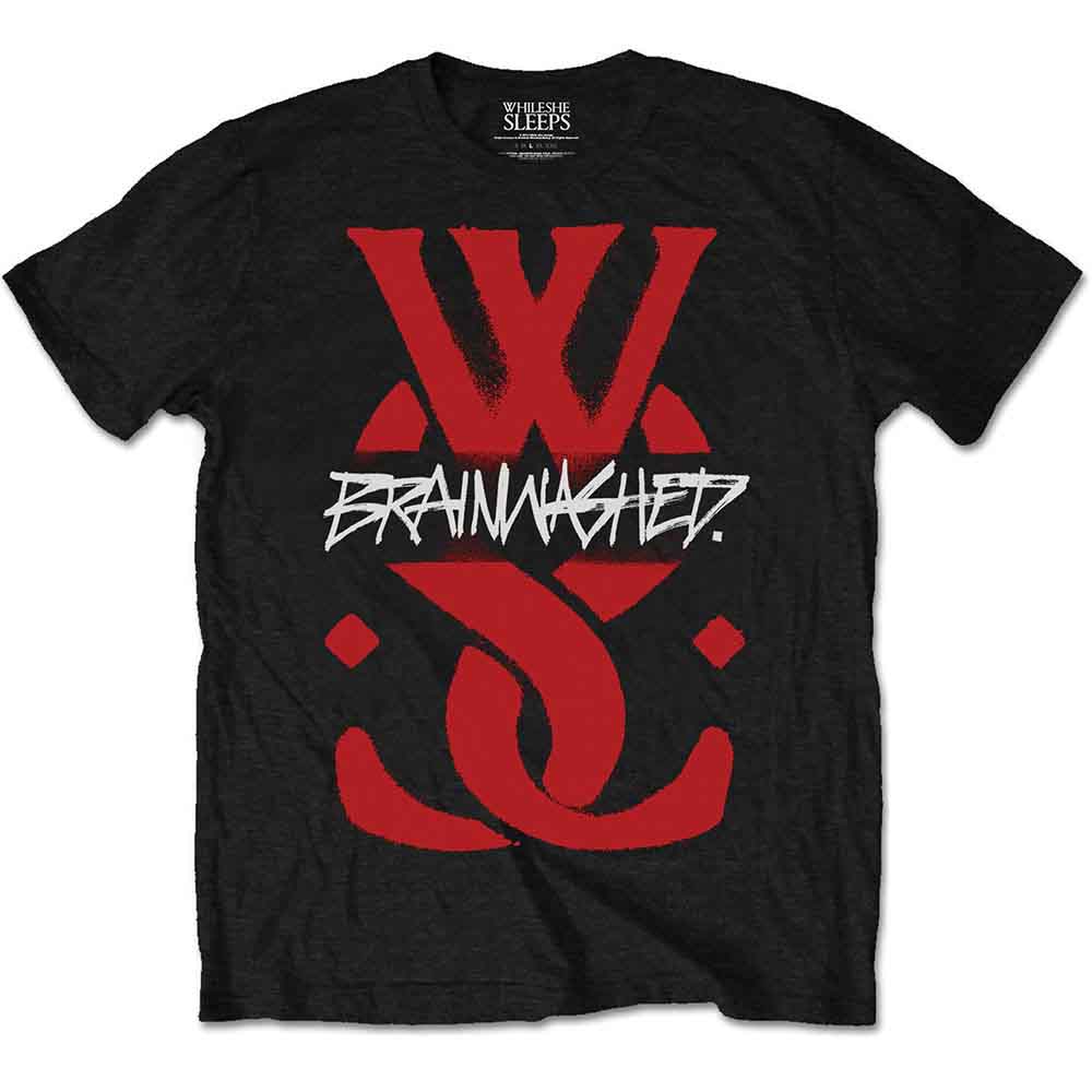 While She Sleeps Unisex T-Shirt: Brainwashed Logo (Black) (Small)