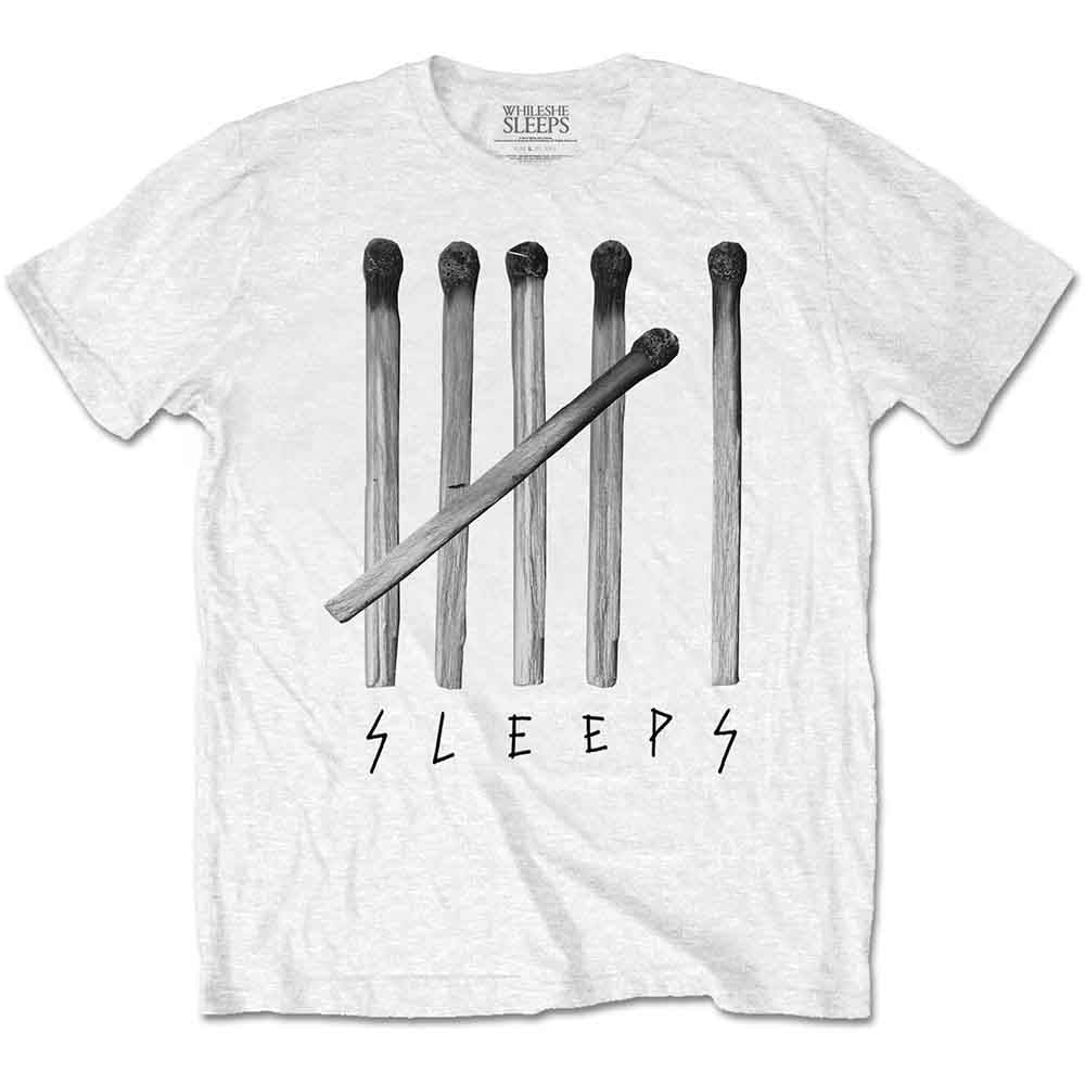 While She Sleeps Unisex T-Shirt: Matches (White)