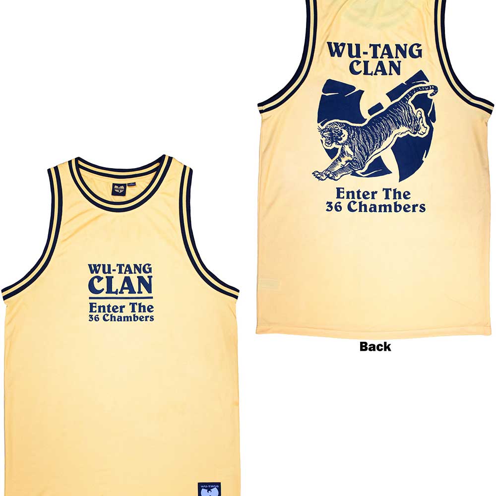 Wu-Tang Clan Unisex Vest T-Shirt: Enter The 36 Chambers (Yellow) (Back Print & Ex-Tour) (X-Small)