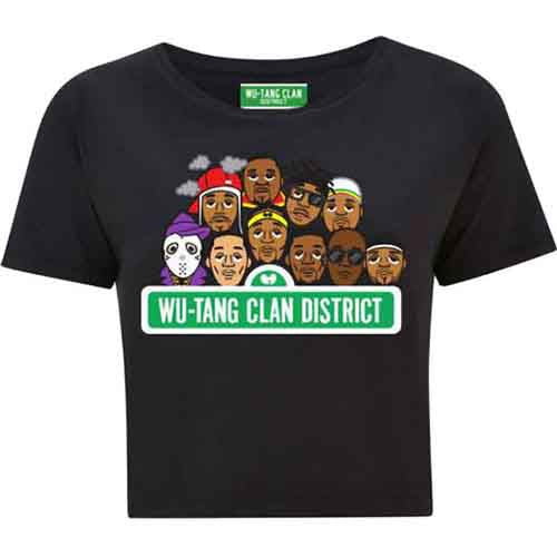Wu-Tang Clan Ladies Crop Top: Sesame Street (Black) (Ex-Tour)
