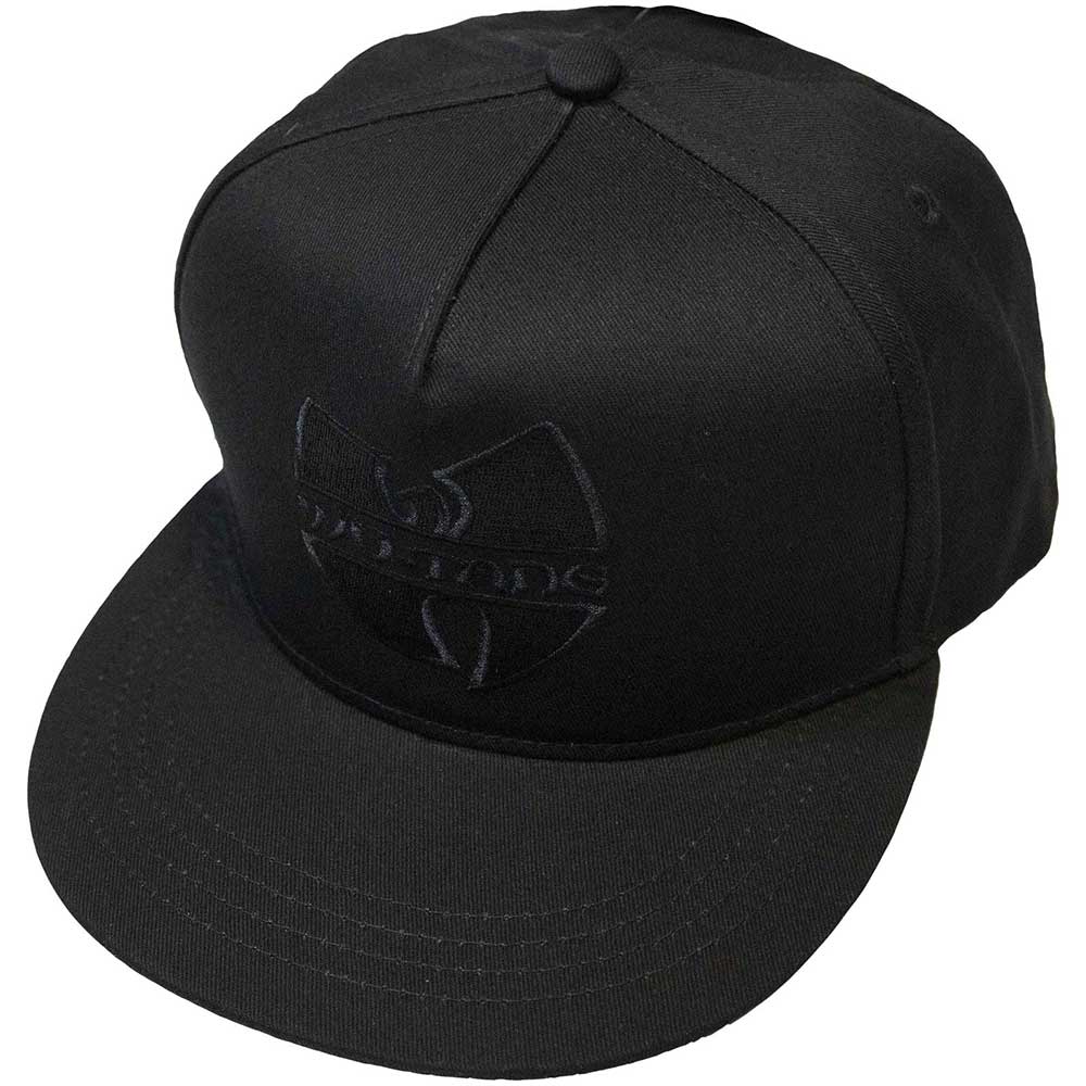 Wu-Tang Clan Unisex Snapback Cap: Black Logo (Black)