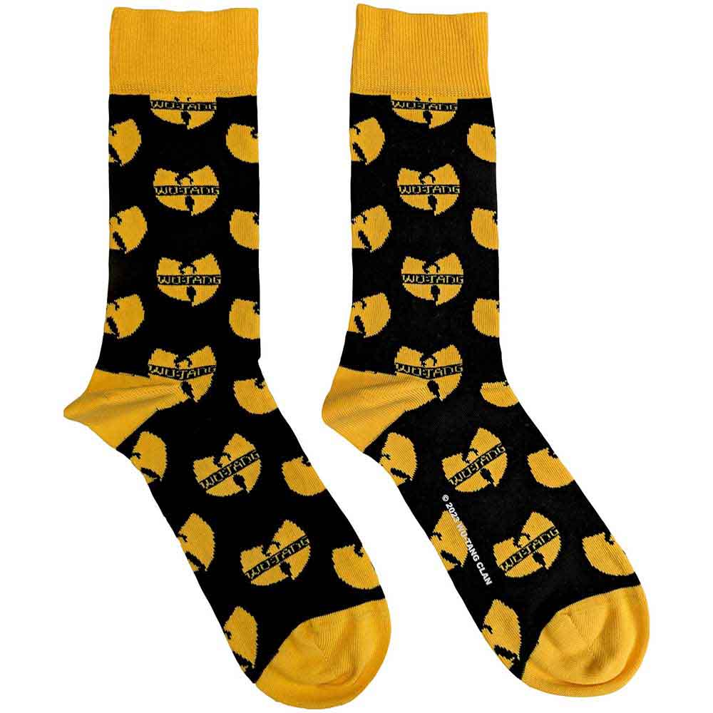 Wu-Tang Clan Unisex Ankle Socks: Logo Repeat (Black) (UK Size 7 - 11)