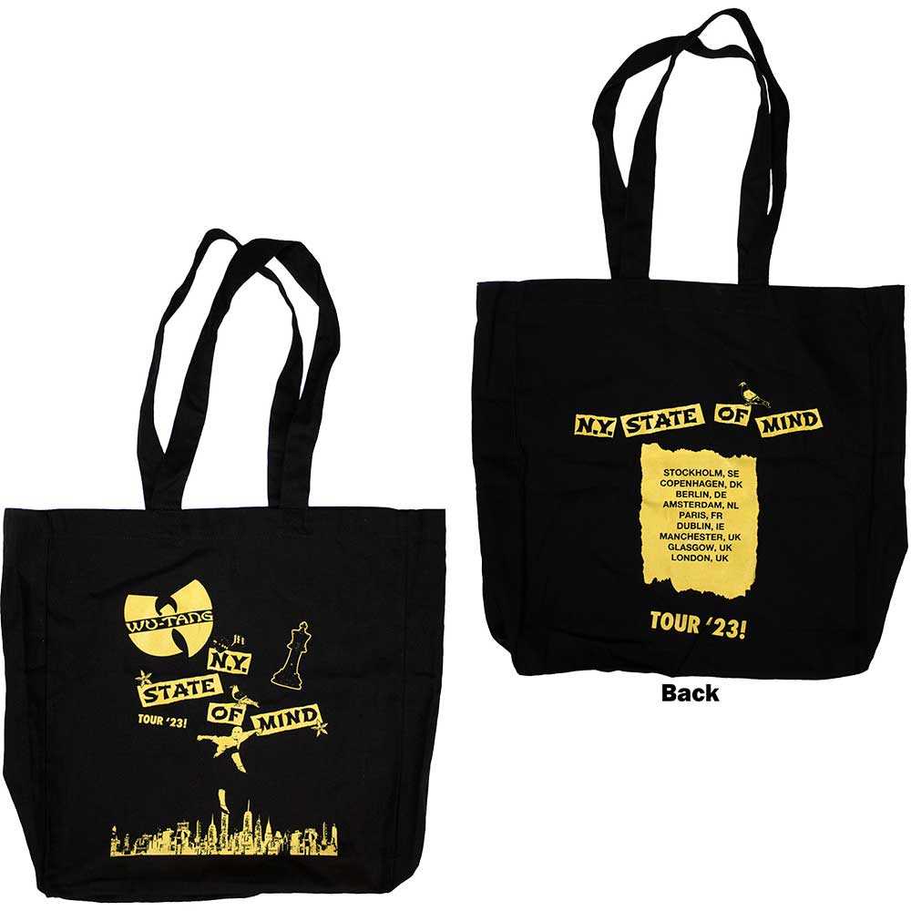 Wu-Tang Clan  Cotton Tote Bag: Tour '23 Ny State Of Mind (Black) (Ex-Tour)