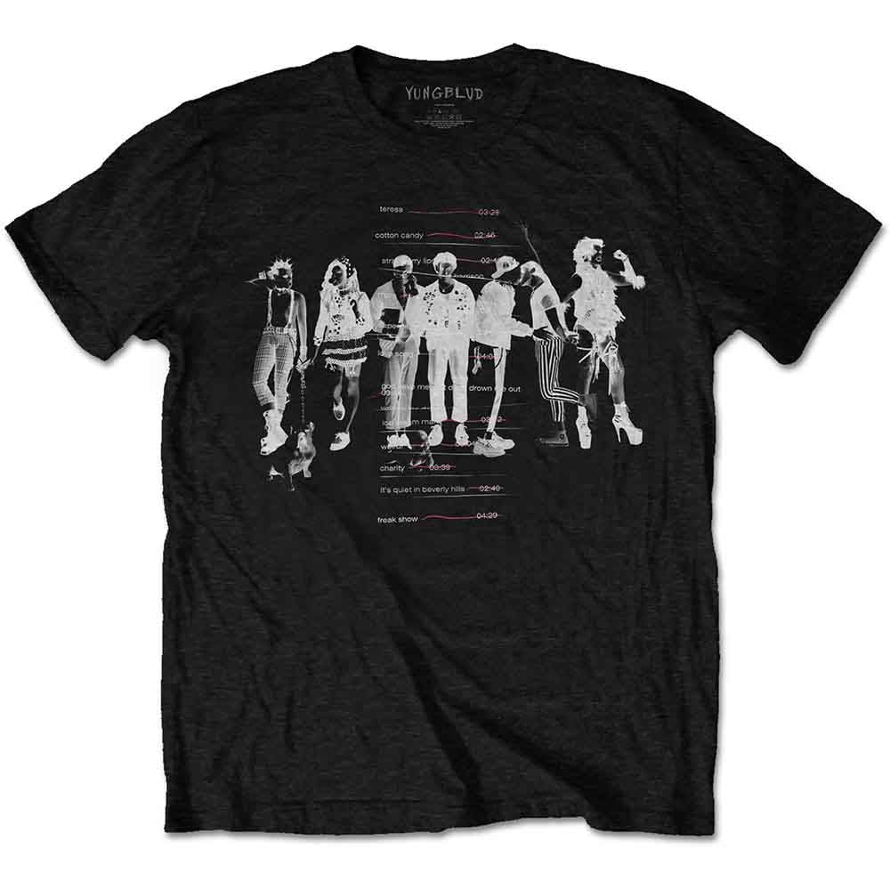 Yungblud Unisex T-Shirt: Weird Track list (Black)