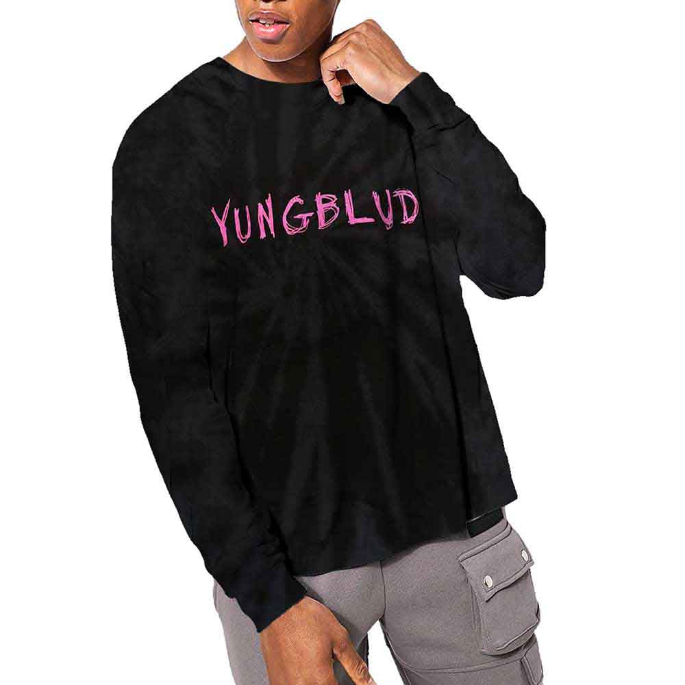 Yungblud Unisex Long Sleeve T-Shirt: Scratch Logo (Black) (Wash Collection)