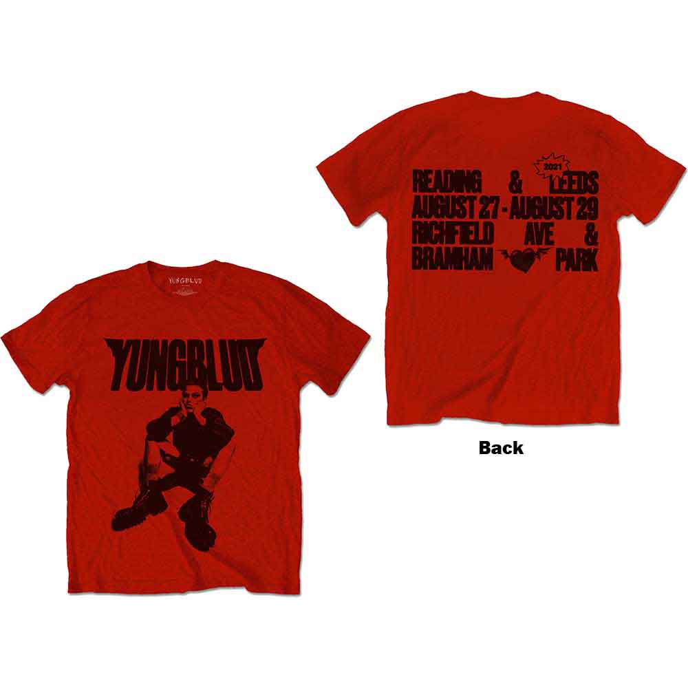 Yungblud Unisex T-Shirt: R-U-OK? (Red) (Back Print)