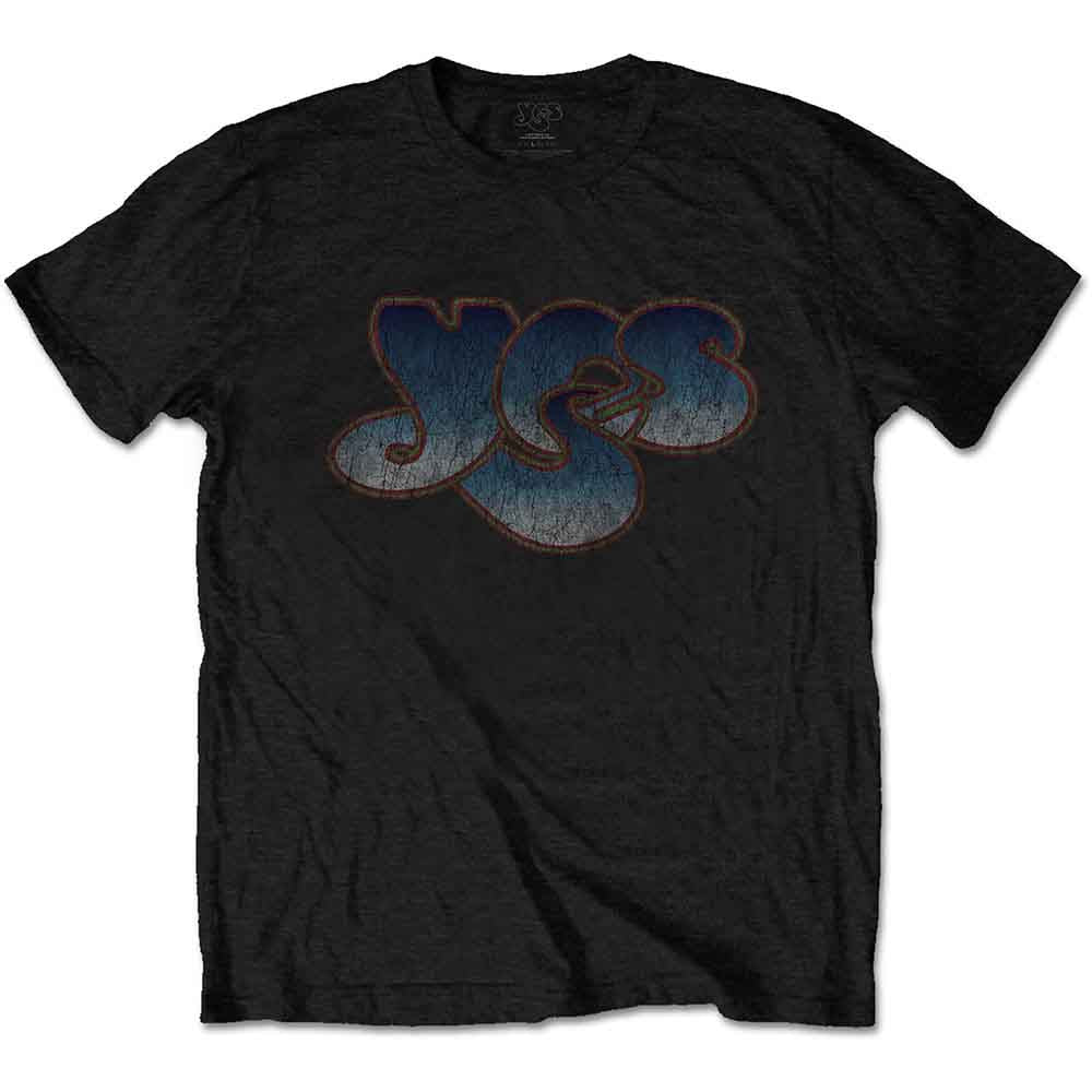 Yes Unisex T-Shirt: Vintage Logo (Black)