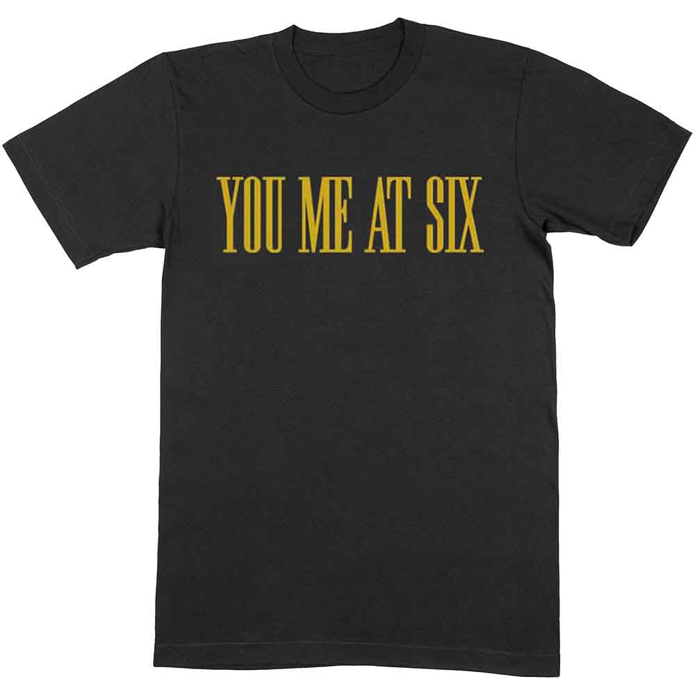 You Me At Six Unisex T-Shirt: Yellow Text (Black)