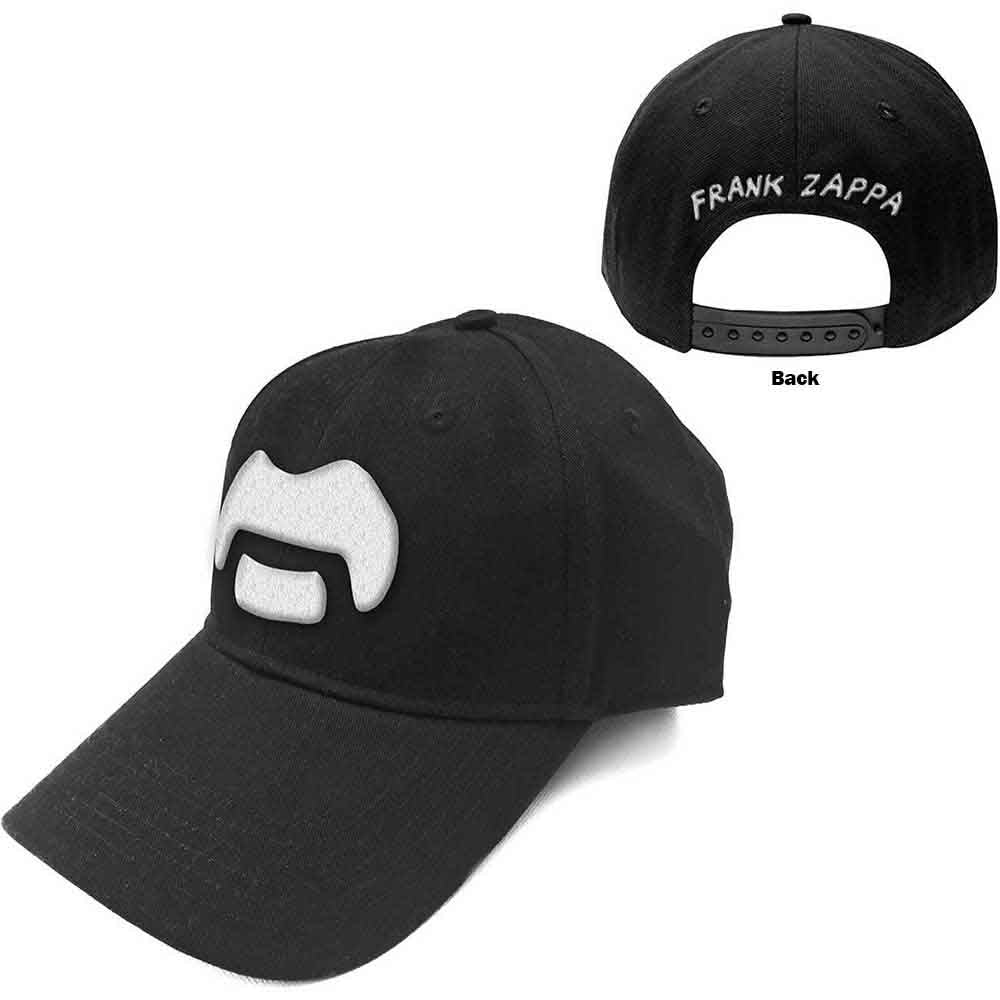 Frank Zappa Unisex Baseball Cap: White Moustache (Black)