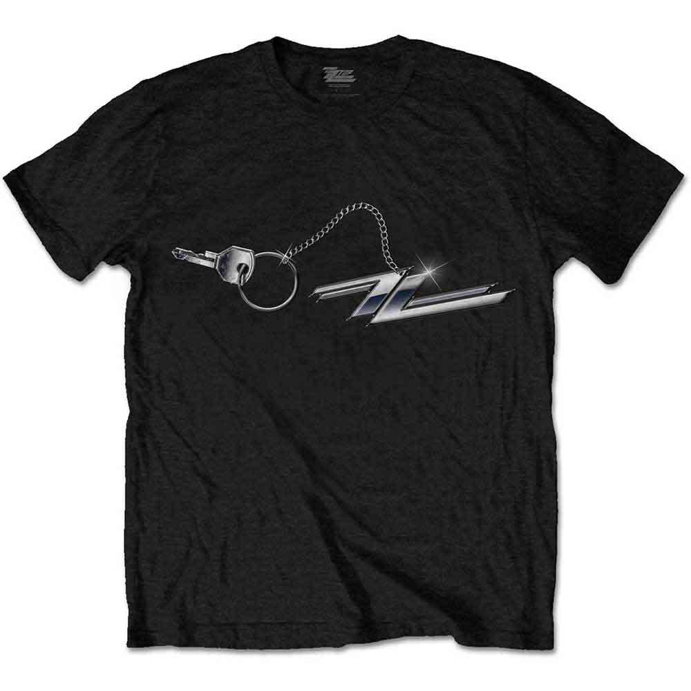 ZZ Top Unisex T-Shirt: Hot Rod Keychain (Black)