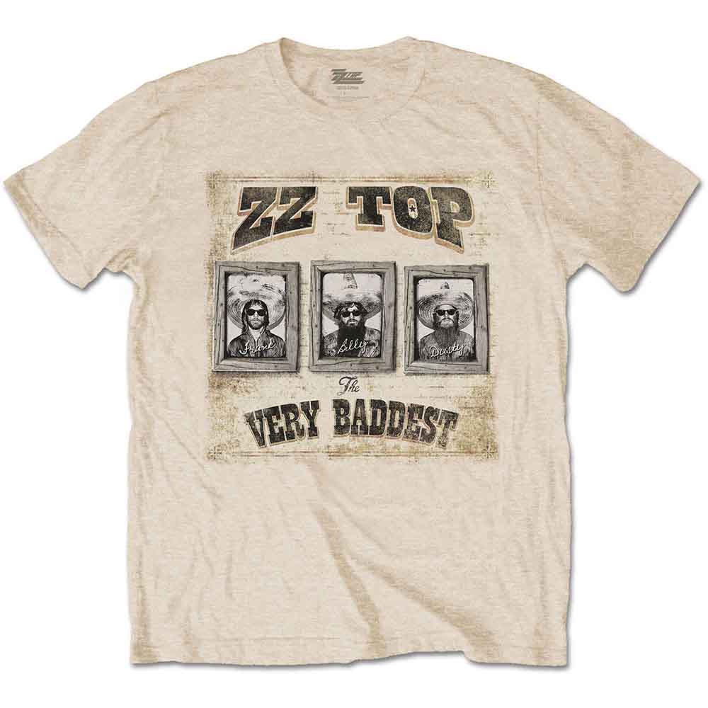 ZZ Top Unisex T-Shirt: Very Baddest (Sand)