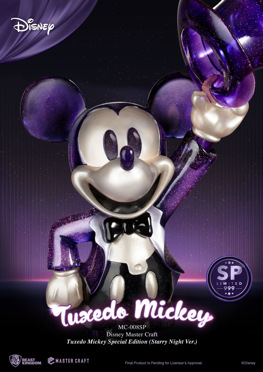 Mickey Mouse Master Craft Statue 1/4 Tuxedo Mickey Special Edition Starry Night Ver. 47 cm