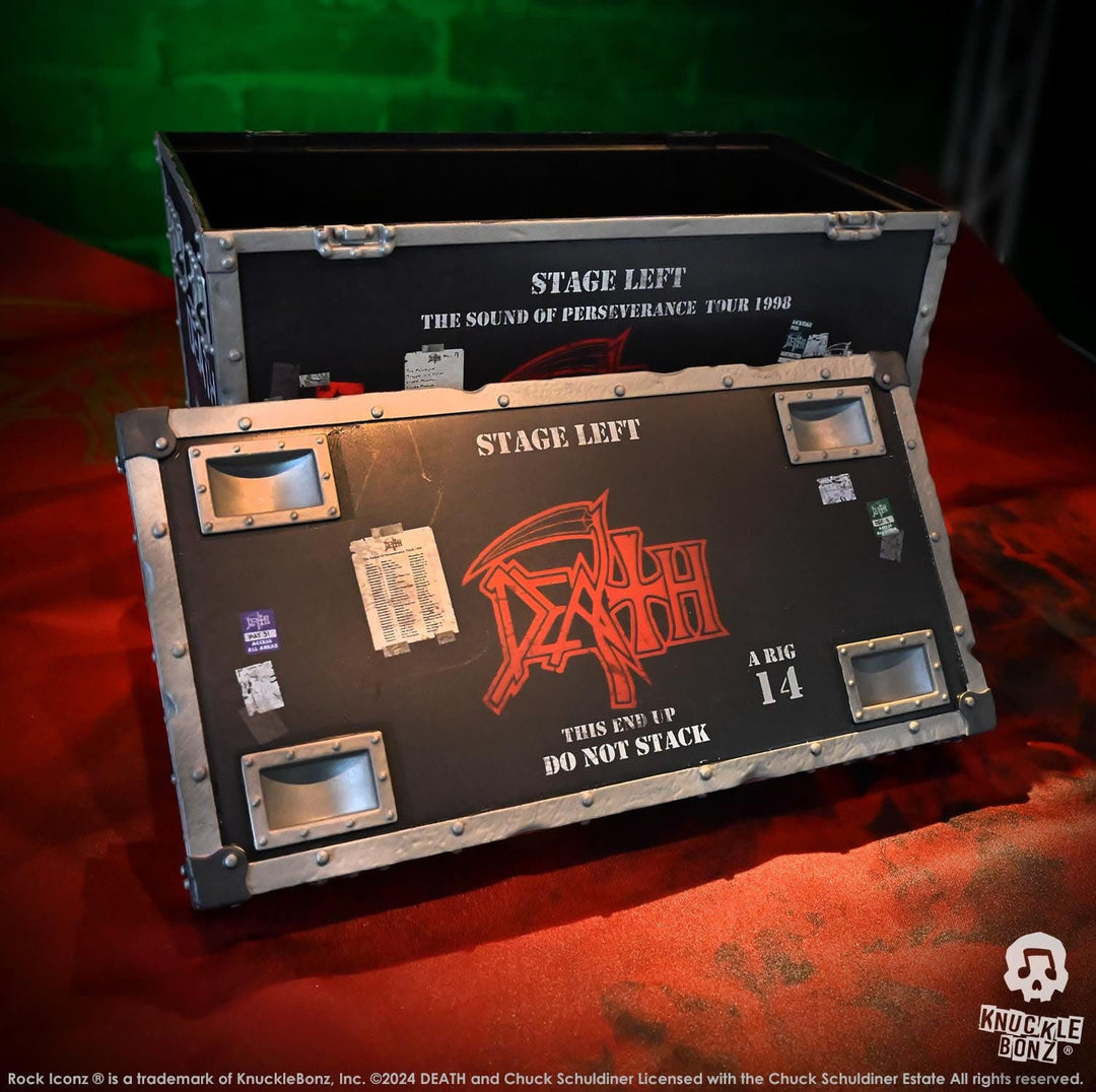 Death Rock Ikonz On Tour Road Case Statue + Stage Backdrop Set The Sound of Perseverance Tour 1998