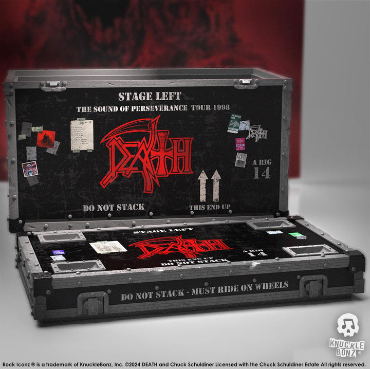 Death Rock Ikonz On Tour Road Case Statue + Stage Backdrop Set The Sound of Perseverance Tour 1998