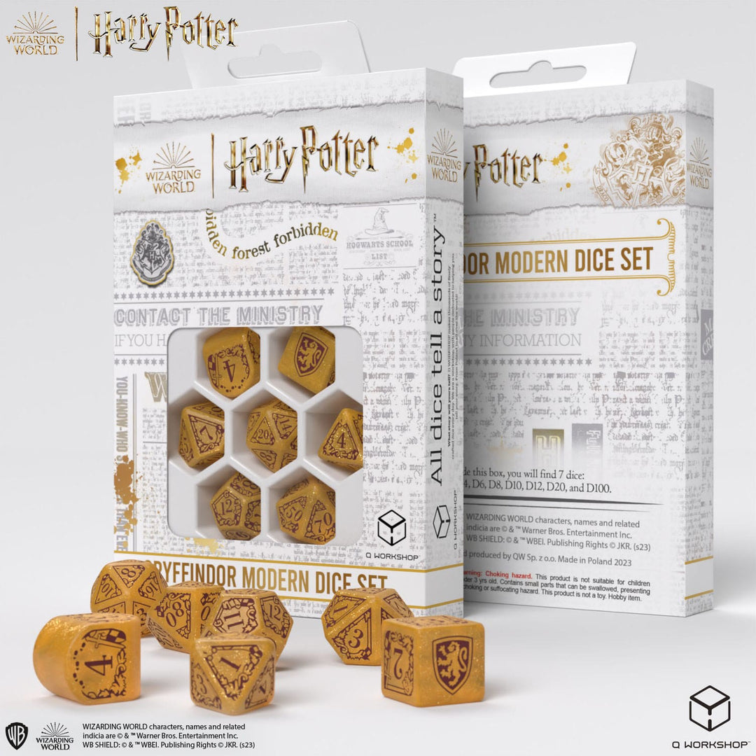 Gryffindor Modern Dice Set - Gold | Harry Potter