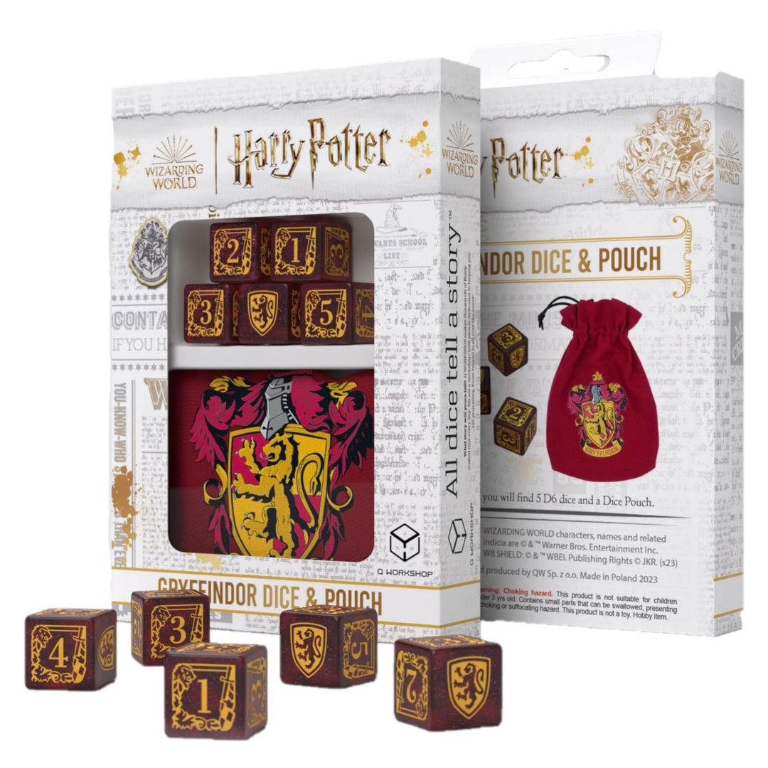 Gryffindor Dice & Pouch Set | Harry Potter