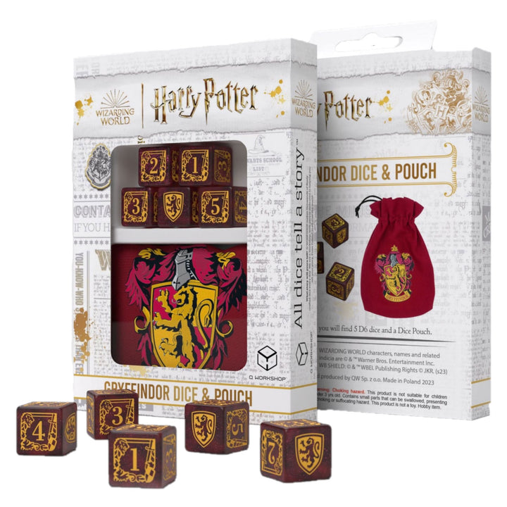 Gryffindor Dice & Pouch Set | Harry Potter