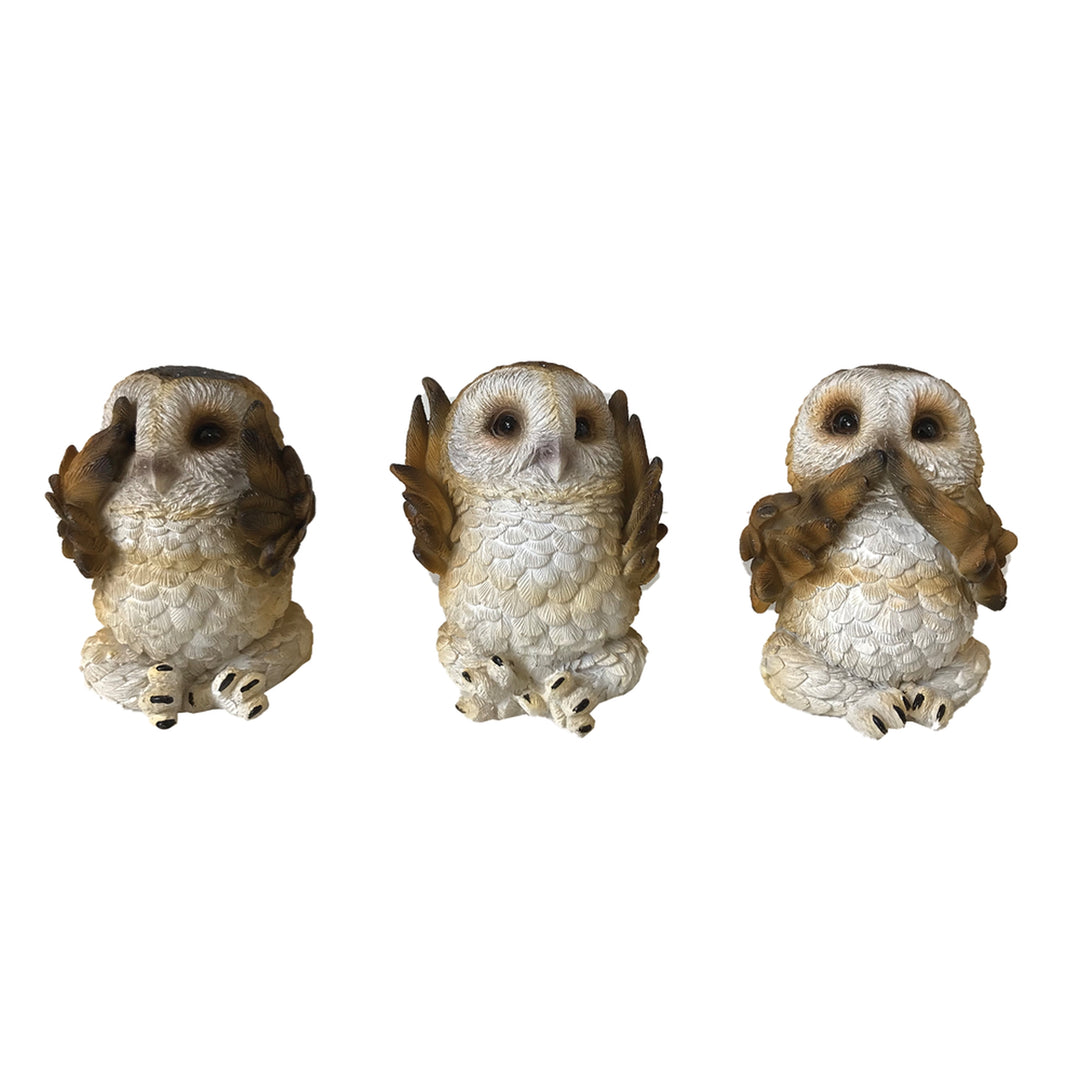 Pre-Order Three Wise Brown Owls 7.5cm