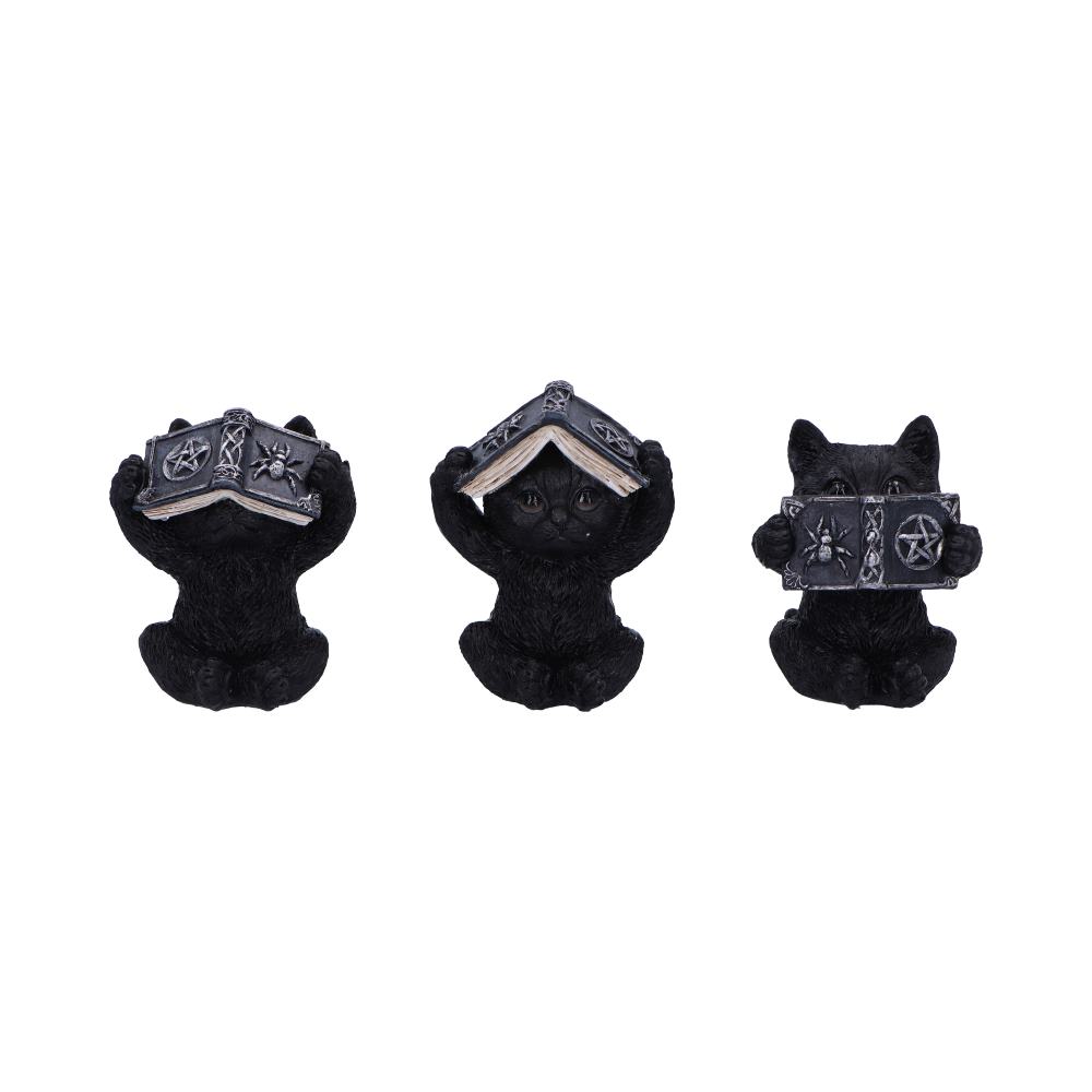 Pre-Order Three Wise Spell Cats 8.5cm