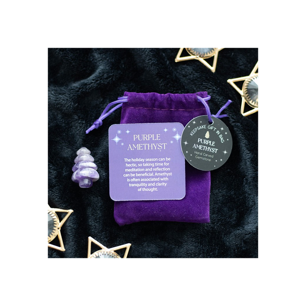 Amethyst Crystal Christmas Tree in a Bag