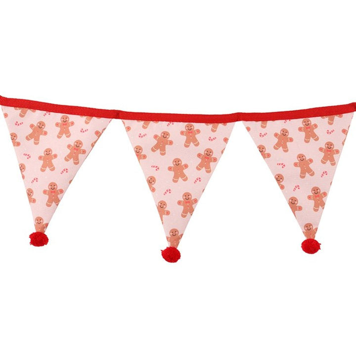 Gingerbread Print Fabric Bunting