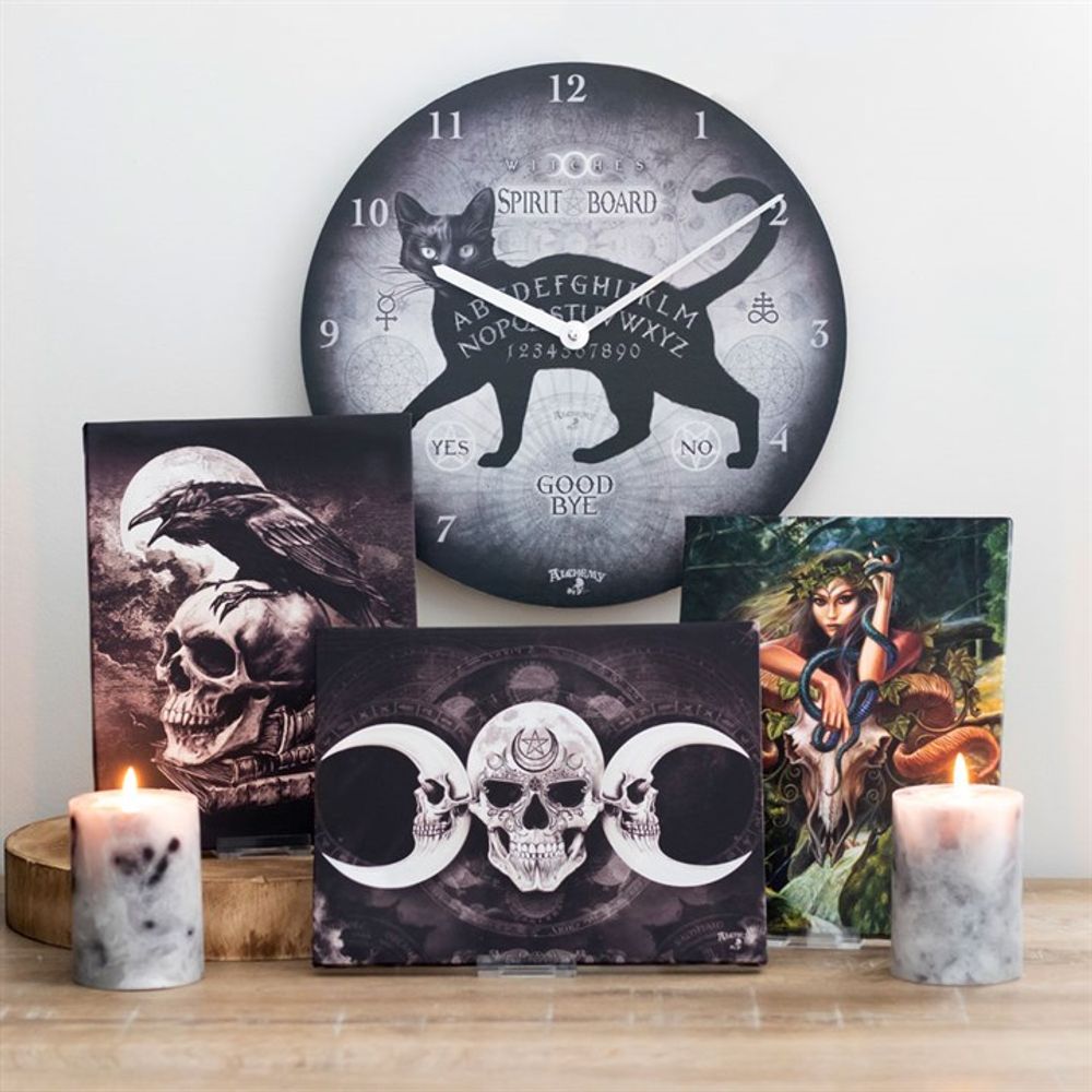 Alchemy Black Cat Spirit Board Clock