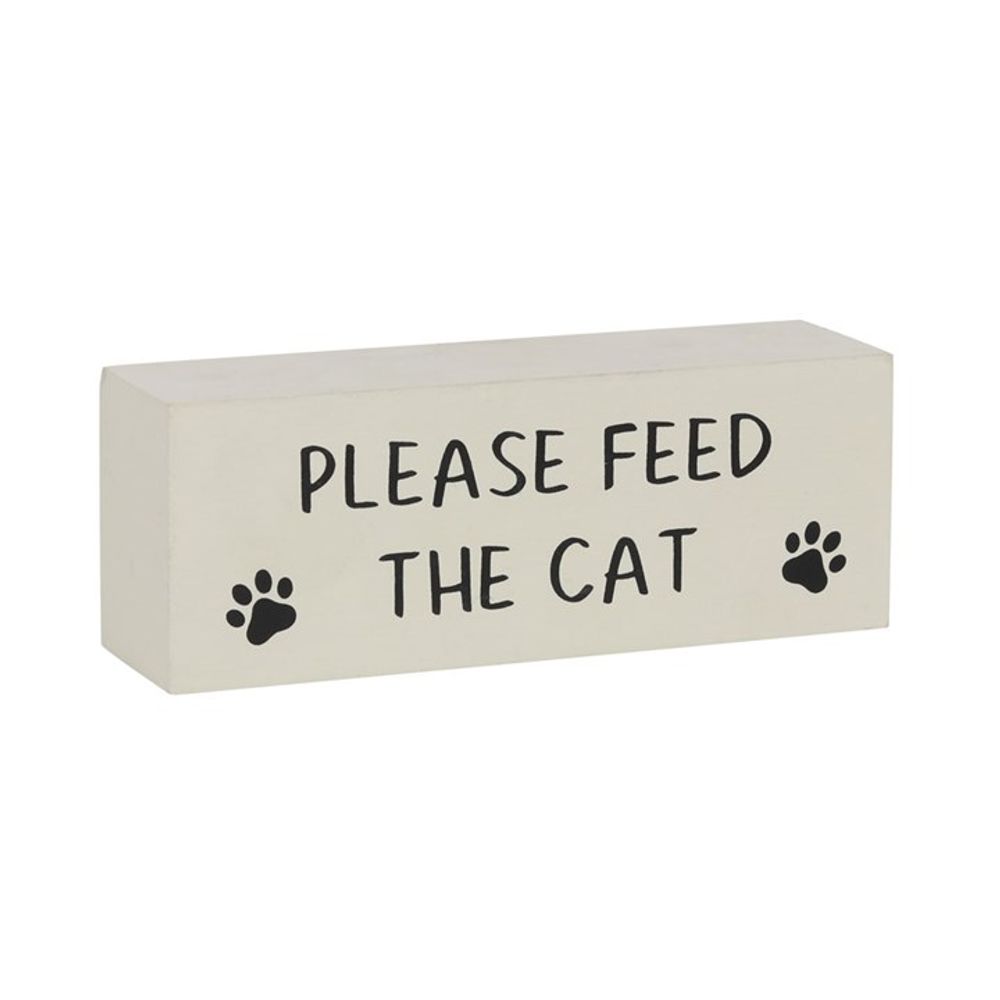 Reversible Cat Has Been Fed Block Sign