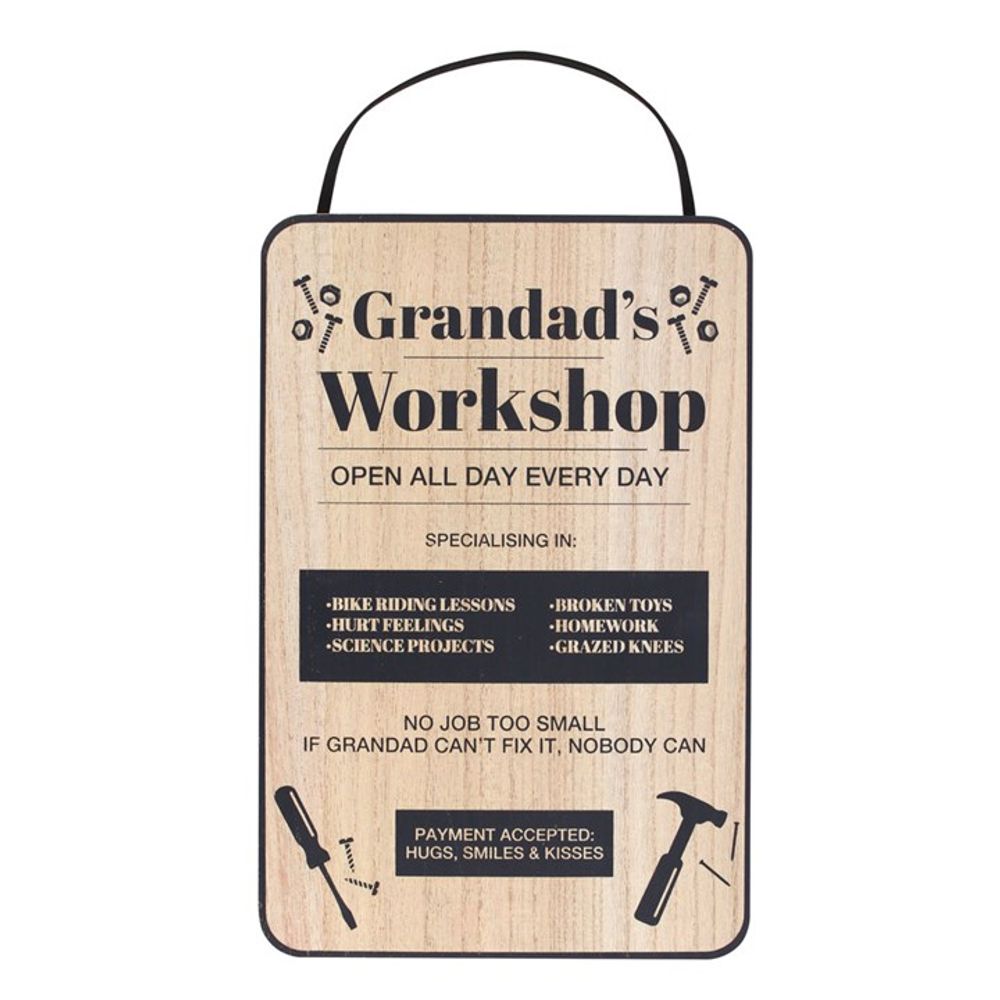 30cm Grandad's Workshop Hanging Sign