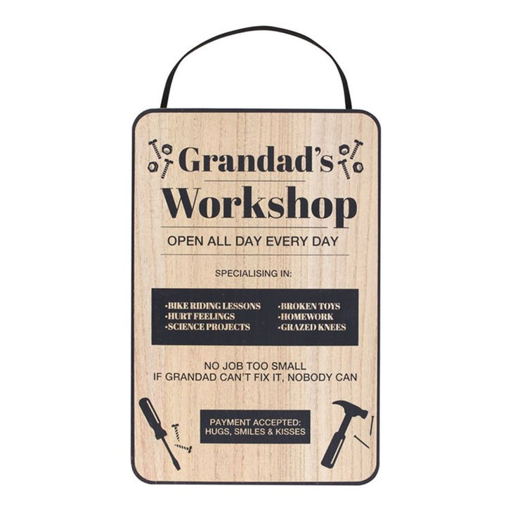 30cm Grandad's Workshop Hanging Sign