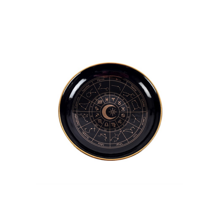 Black Astrology Wheel Trinket Dish