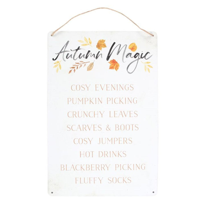 Autumn Magic Metal Hanging Sign