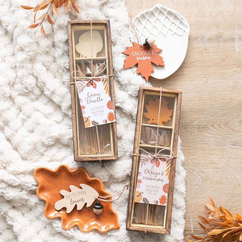 Autumn Leaf Orange & Cinnamon Incense Gift Set